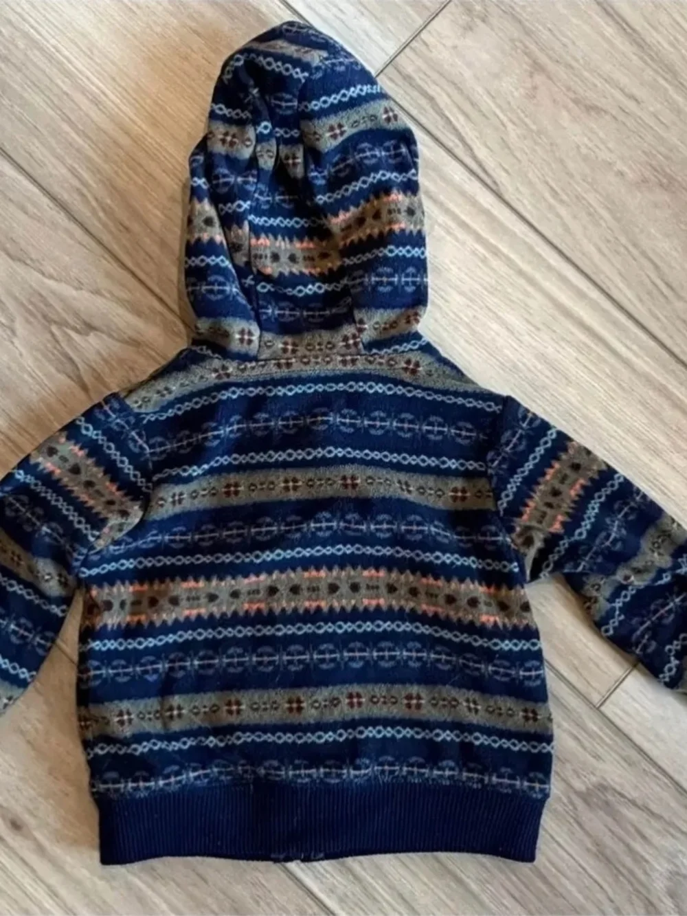 Carter's Baby Boy Aztec Geometric Fleece Hoodie - Size 6mos EUC